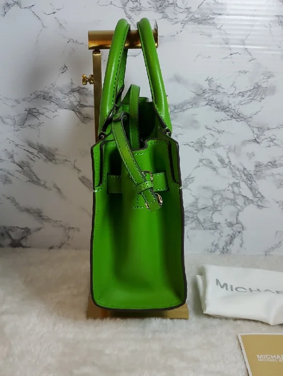 Michael Kors Small Hamilton Jungle Green Zebra Print Calf Hair Satchel NWT - Picture 7 of 9